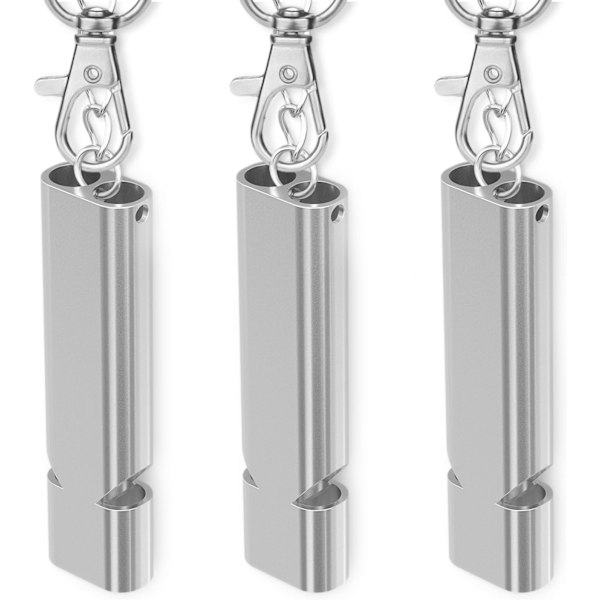 3 Silver Whistle-set, Överlevnadsvissla, Nödvissla, Domare