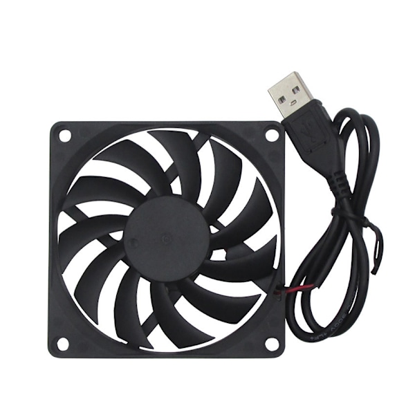 1 stk. 5V 0,25A 80mm 80x10mm 8cm DC børsteløs USB-tilslutning til PC-køleventilator