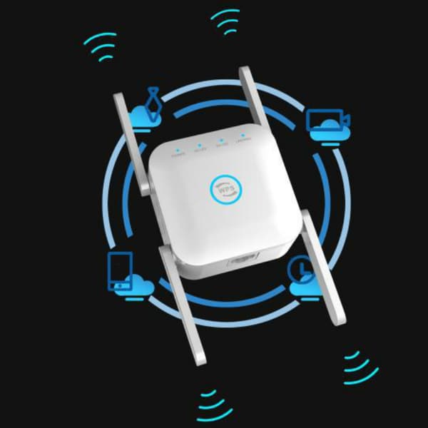 1200 Mbps Kraftful WiFi Repeater, Kraftful WiFi Forstærker, Dobbelt Ba
