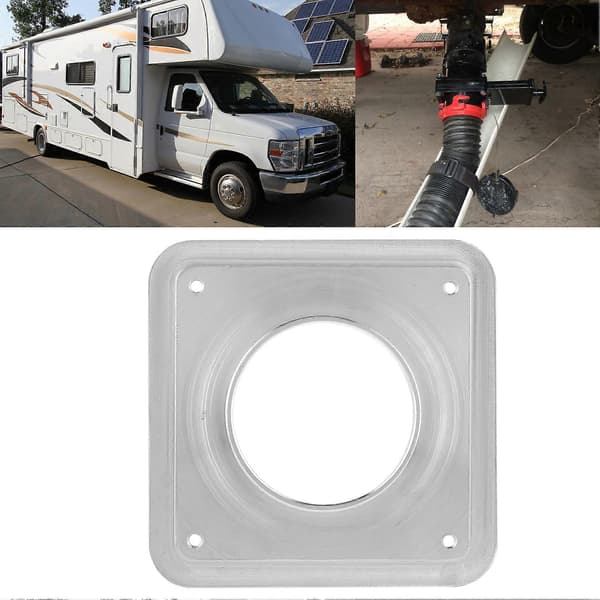 Flänsadapter i rostfritt stål för 75 mm diameter avloppsventilsbeslag Husvagn RV Tillbehör