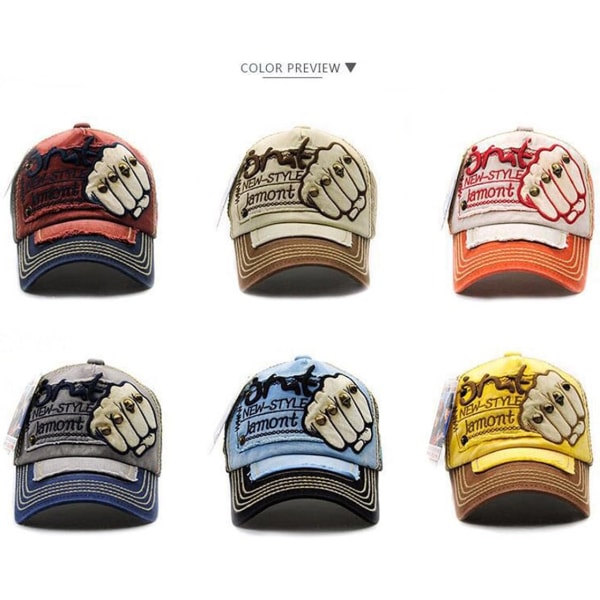 Vintage Unisex Outdoor Crest Basebollkeps Sportkeps Snapback Tr