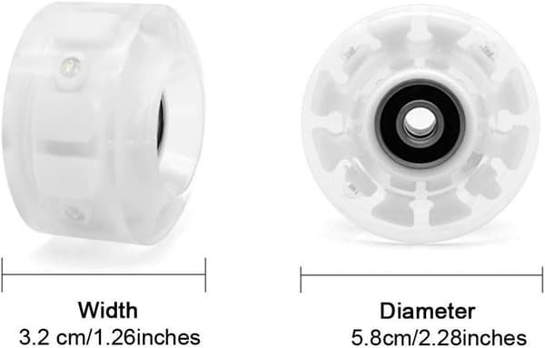 Rullalautailla pyörät, 4 kpl/setti Kevyet rullalautailla pyörät Quad Roller S