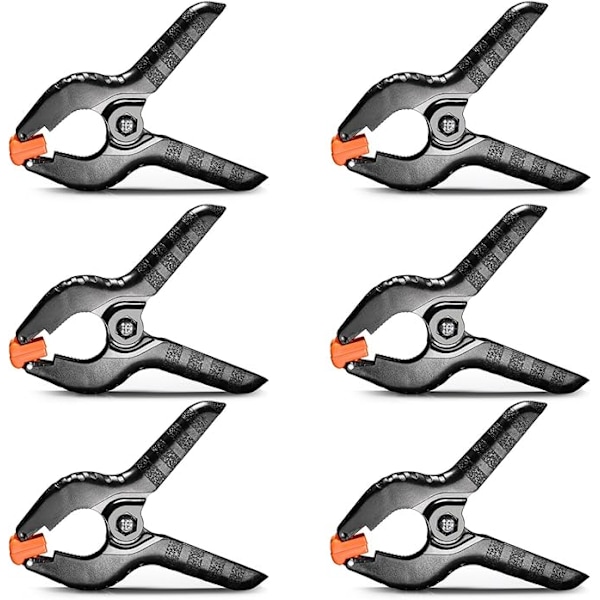 ##/6-pack starka muslinfjäderklämmor 4,5 tum/11,4 cm för fotostudioinredning snickeri##/
