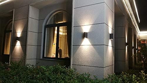Vägglampa för utomhus, kolgrå aluminium upp och ner utomhusbelysning