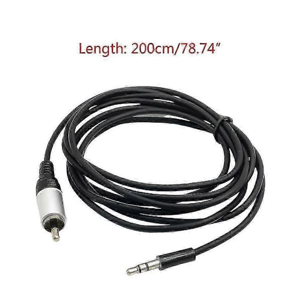 2 meter 3,5 mm til RCA Mono AUX-kabel - Tilslut dine enheder med lethed - Nem tilslutning til hjemmeunderholdningssystem