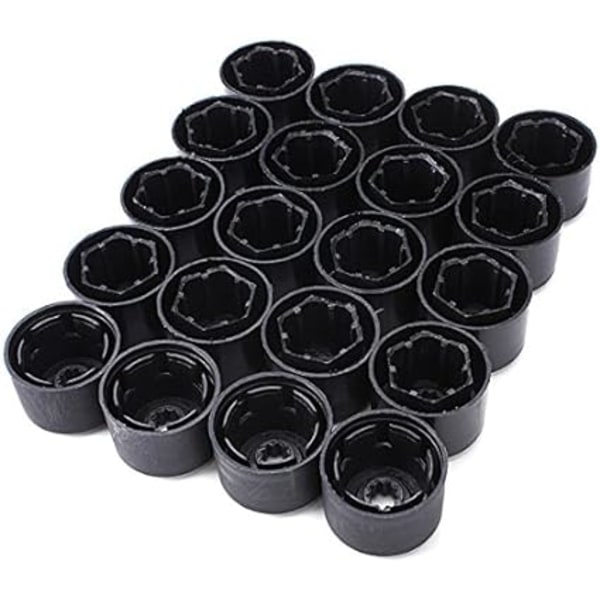 20 Hjulmutterbultar Kapsel 17mm Kompatibel med VW Golf Mk4 Passat