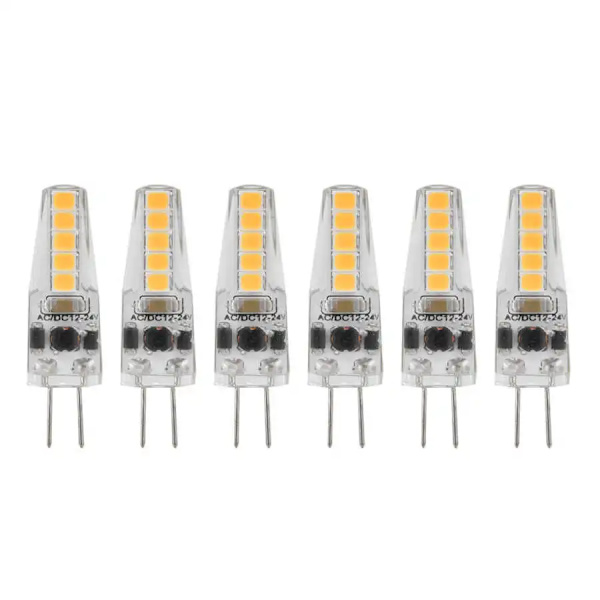 6-pack LED-lampor 2W med dubbla stift, dimbara, för tak