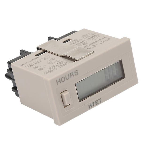 AC 110-220V H7Et BVM Digital Elektrisk Teller Totalisator med 6-sifret LCD-skjerm (0,0 timer)