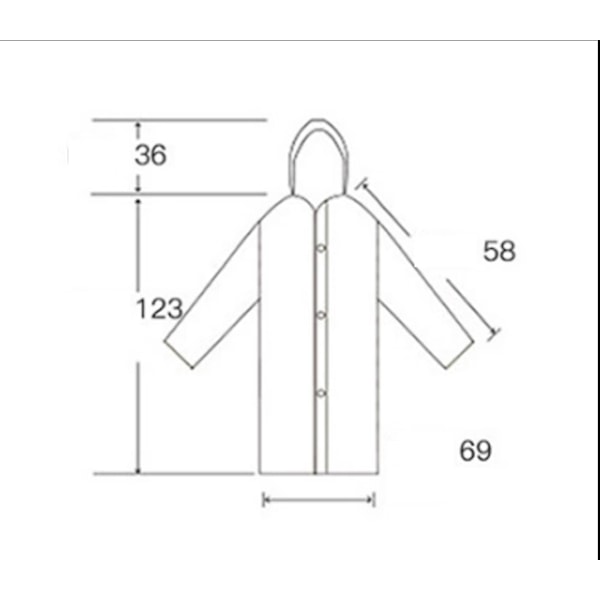 Regnponcho, 2-delt Regnponcho, Genanvendelig Poncho i EVA-materiale