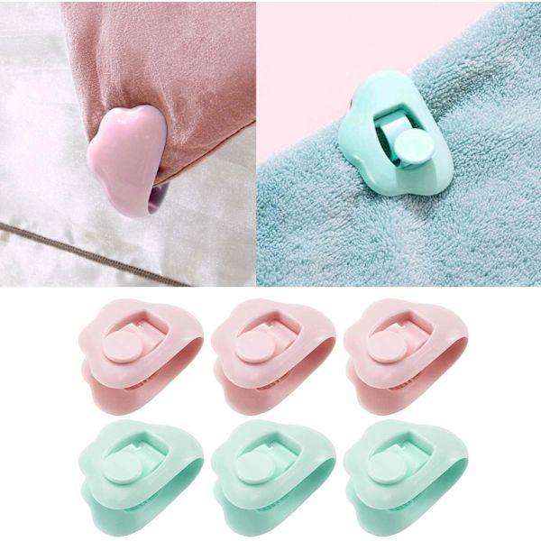 ##/12 stk Dynebetræk Klips Dynebetræk Holder Klips - Skridsikker Seng##/