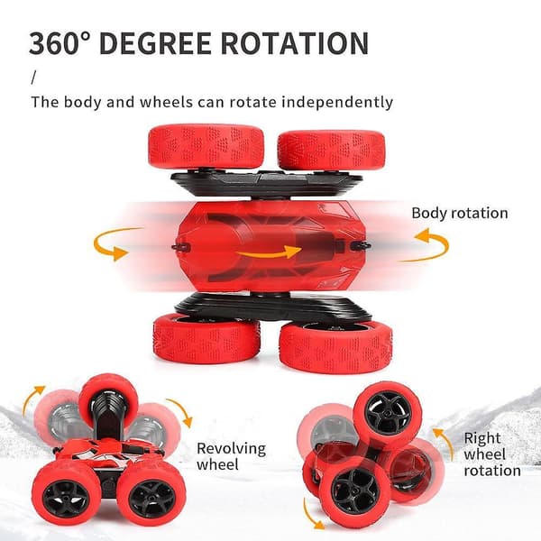 (Rød) Fjernstyret bil 360° roterende fjernstyret bil