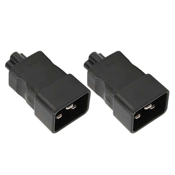 2 stk. IEC320 C20 til IEC320 C6 Strømadapter Professionel C20 til C6 Strømstikadapter til Bærbar PDU Server UPS Stik 250V