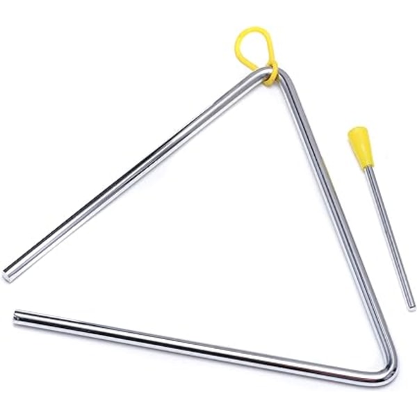 8 tommer musikalsk stål trekant percussion instrument med angriber