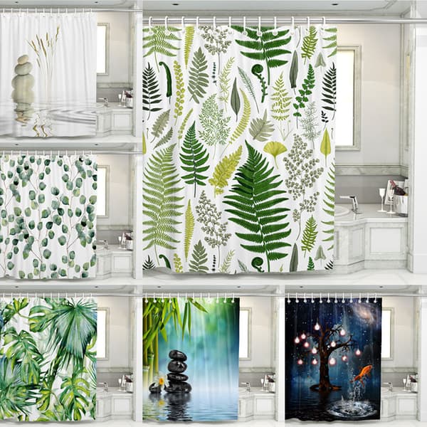 Et sæt (YL003F, ca. 180*180cm) Bruseforhæng, skimmelsikkert