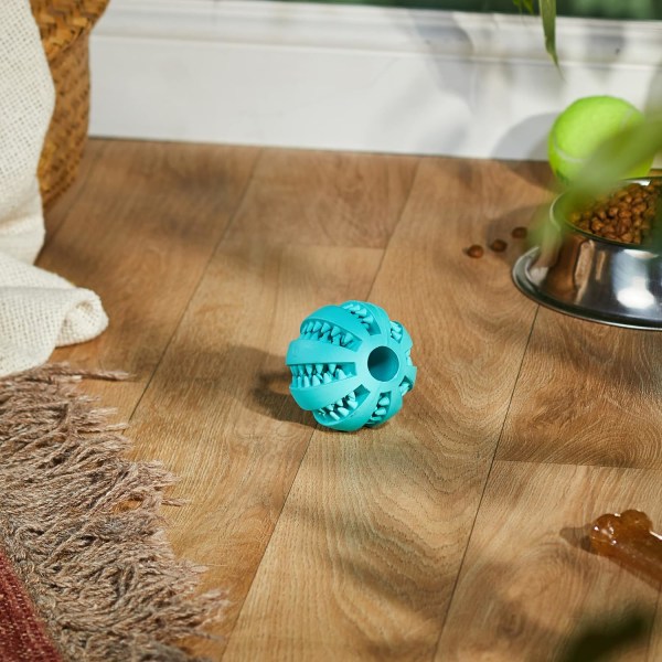 Baseball i mynte, naturkautsuk, ? 7 cm til hund - masse l
