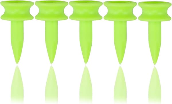 Pakke med 100 Plastik Golf Tees 25MM Små Grønne Golf Tees