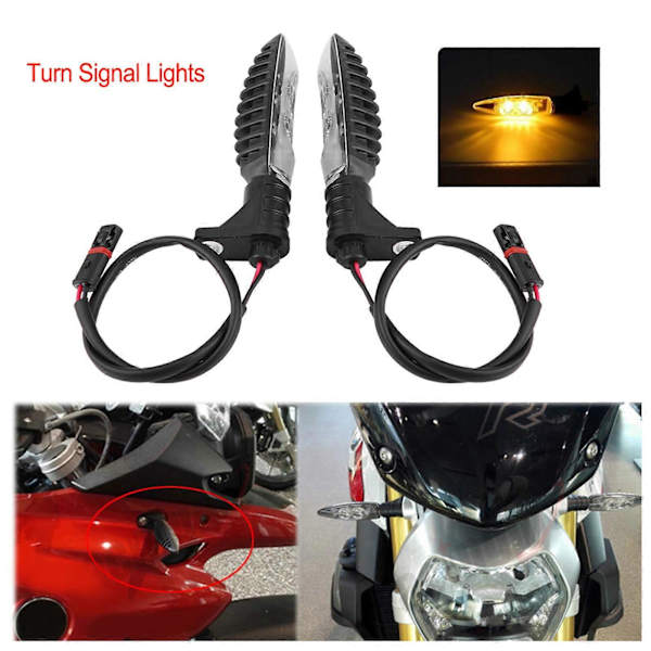 Par motorcykel blinklys LED lys kit retningsviser lampe til F800 front