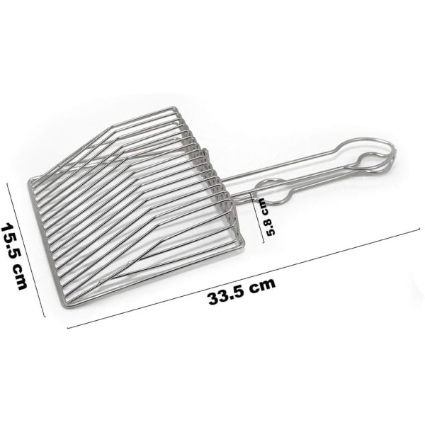 Svart (1 cm avvikelse) - Metal Cat Litter Shovel