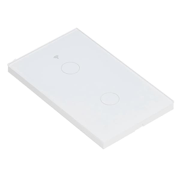 För Zigbee Tuya Fjärrkontroll Ljusbrytare Röststyrning 2-vägs Vägg Touch Brytare AC 100-240V