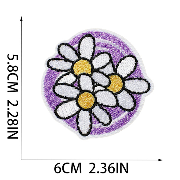 ##/16 stycken broderade blommiga strykmärken, märken##/