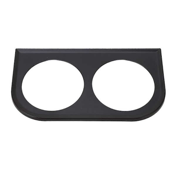 2 Huls Målerpanel 2?1/16 Tommer 52MM Universal Metal Bil Måler Monteringsinstrumentpanel Sort