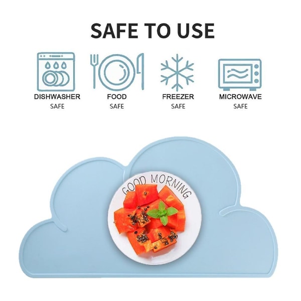 Silikon Cloud bordstablett för barn Halkfri bordstablett Portabl
