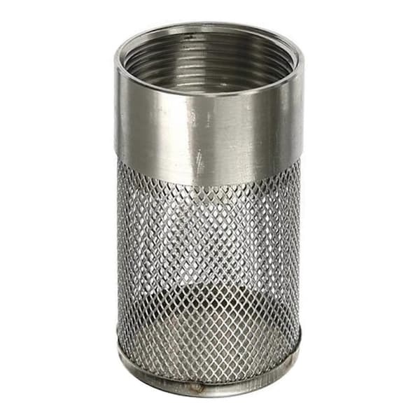 Innløpssil Rustfritt Stål Hageslange Innløpsfilter Mesh Enkel Installering Inntaksslange Pickup Filterhode for Vanningsvannpumpefilter 43
