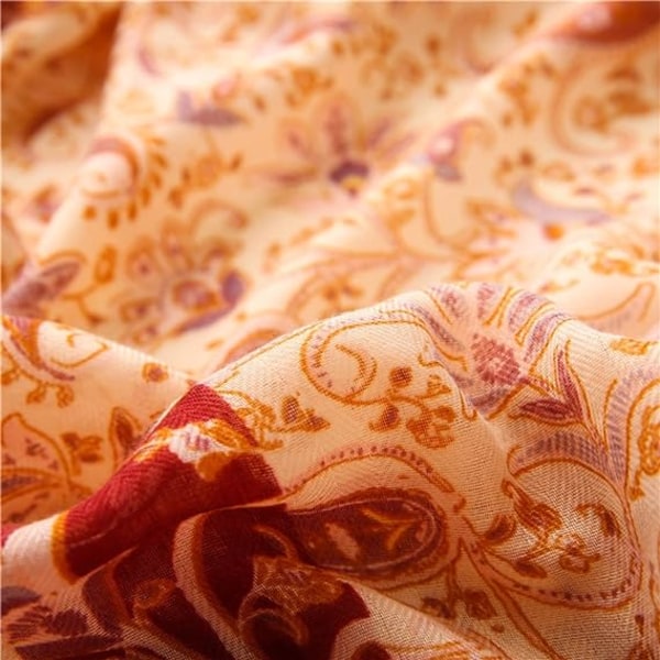 Elegantti Huivi Naisille - Vintage Oranssinen Talvi Pehmeä ja Lämmin