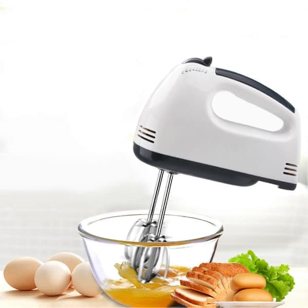 7 Hastigheter Husholdnings Håndholdt Elektrisk Eggvisp med Stenger for Eggvisping Deig Elting EU Plugg 220V