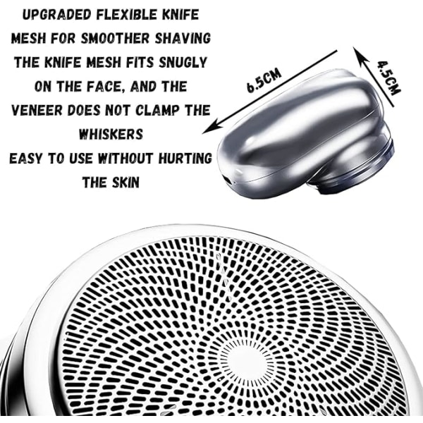 Minirakapparat bärbar elektrisk rakapparat (silver), elektrisk rakapparat för män