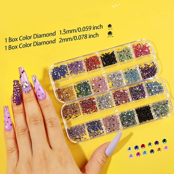 En uppsättning nagelkonstset (12 färgset)