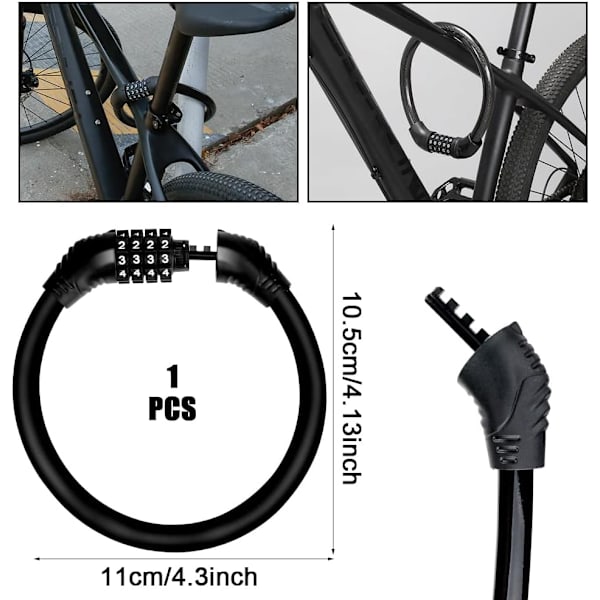 Sort cykel lås, elektrisk scooter lås, cykel lås, scooter