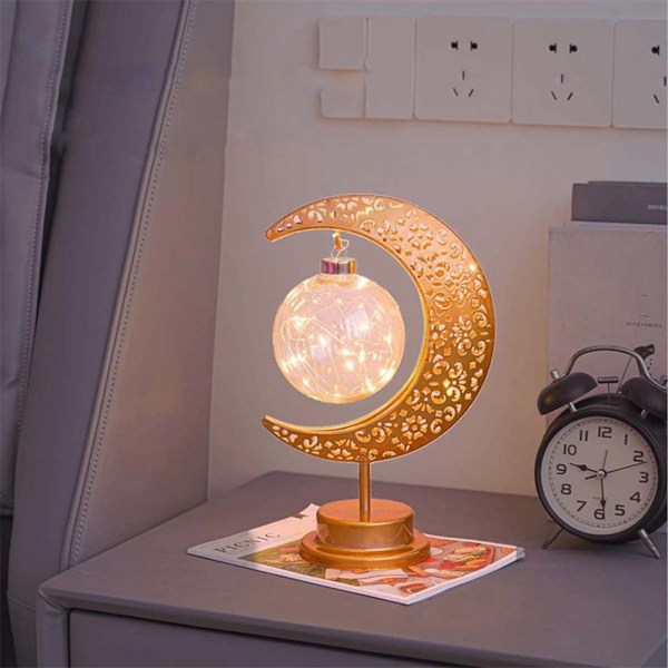 ##/LED-oppladbar bordlampe, soverom/stue måneskinn##/