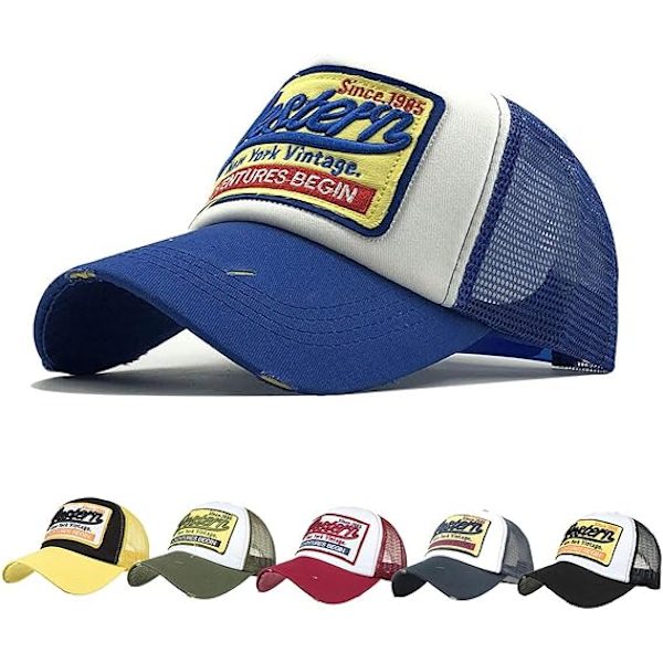Vintage Mesh Basebollkeps Golfhatt Strandbomullsjusterbar Kep A