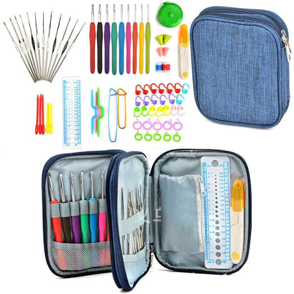 CK007-72 st Sticknålar i Aluminium Set DIY Stickningsverktyg Cro