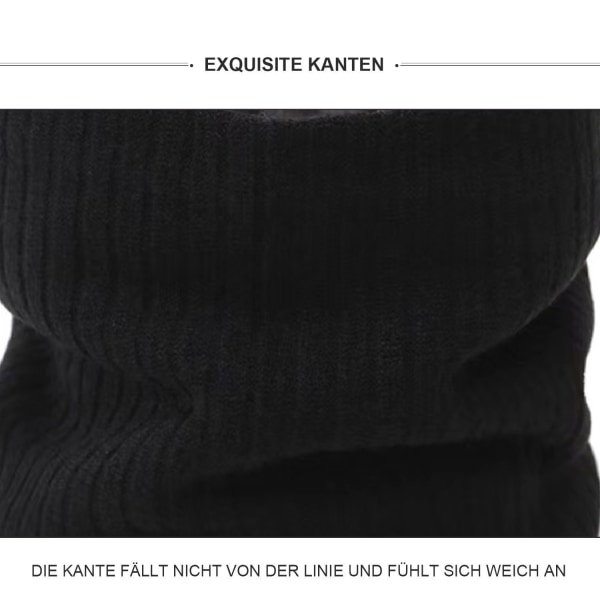 /#/Strikket skjerf vinter halsvarmer fleecefôret rørskjerf, (1 stk)/#/