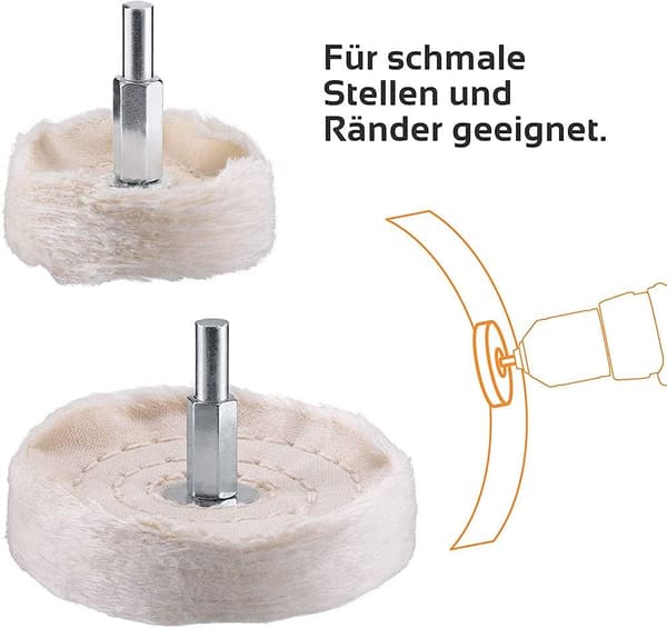 5 stk Poleringstilbehør, Poleringsbomulls, Poleringsunderlag, Poleringshjul