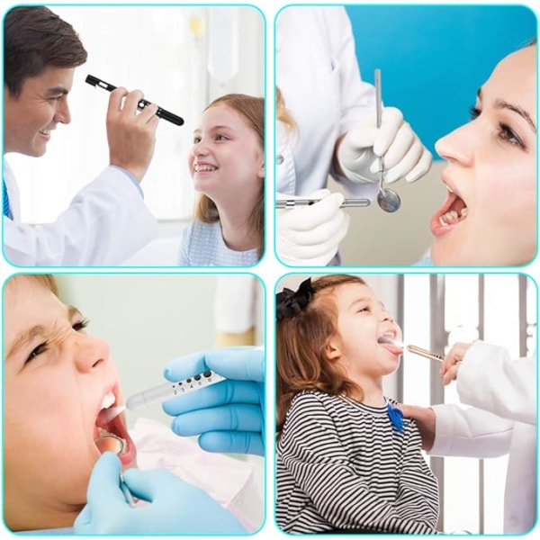2 stk. medicinske diagnostiske penlygter (rosenguld + hvid)