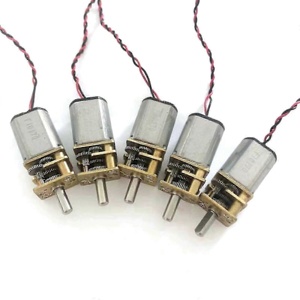 5 stk. Micro Mini N20 Gir Motor DC 3v-6v Lav Hastighet Full Metall Girkasse Reduksjon