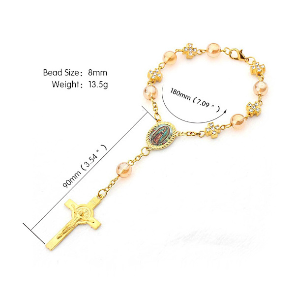 Bilsrosary för backspegel, 2 stycken bilbackspegelhängande kors