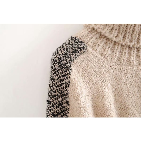 Poncho dame vinter, rullekrave, elegant (1-delt)