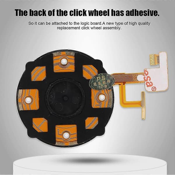Hovedtelefon Audio Jack Clickwheel Vælg Knap Flex Kabel til iPod Video 5. / 5.5 Gen Sort