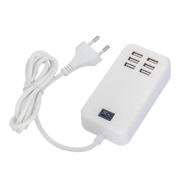 ##/USB-driven, aluminium USB-hub med 6 portar##/