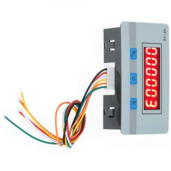 Digitalt tellermodul DC/AC5V-24V timeteller minikalkulator elektronisk totalisator med NPN og PNP