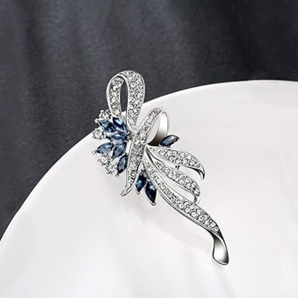 Laget Crystal Brooch Fancy Vintage Style Flower Brooch Pin for