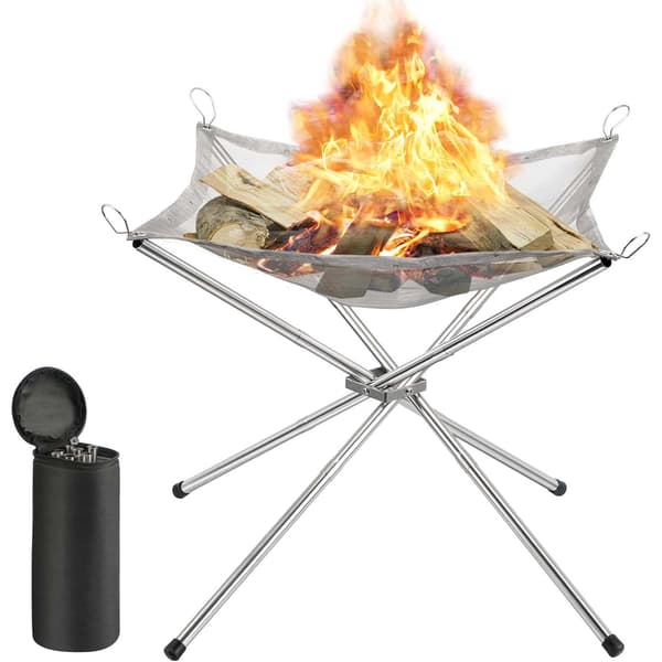 Bærbar Bålpanne for Camping, Utendørs Sammenleggbar Bålplass