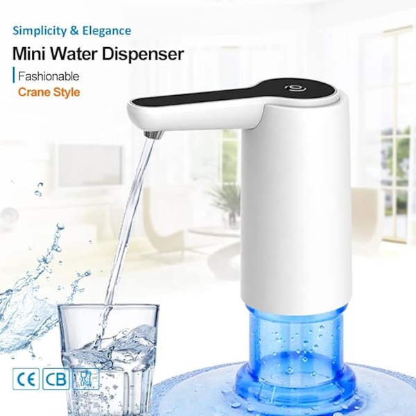 ##/Smart USB Bottenfylld 5 Gallons Flaska Vattenrenare Dricksvatten Kallt Automatisk Fristående Bärbar Vatten Dispenser Pump##/