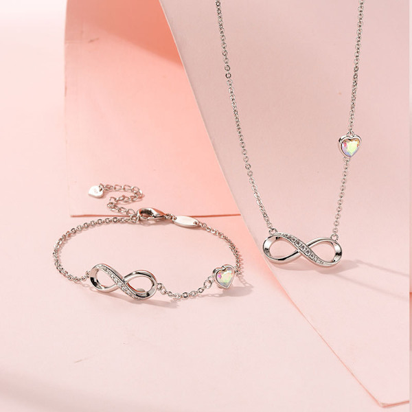 Hjerte-symbol sjarm armbånd for kvinner 925 sterling sølv justerbar