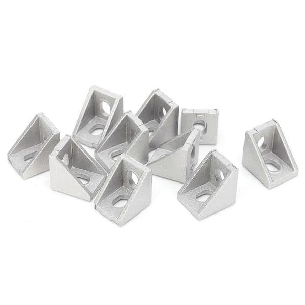 10 st Aluminium Rätvinkelkontakt 3D-skrivare 2020 Extruderingsprofil EU Standard Code T-typ