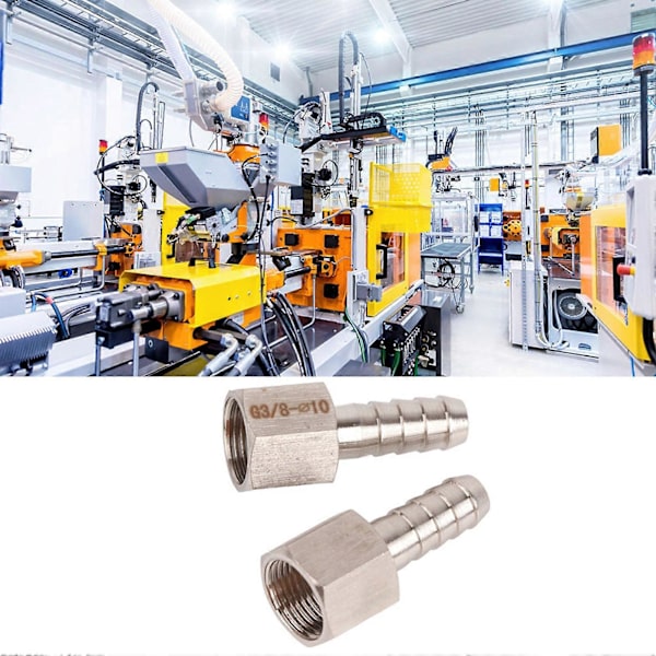 2 stk. 3/8in BSPP hungevindforbindelse Barb Joint Pneumatisk hurtigkoblingsforbindelse (3/8in?10mm)